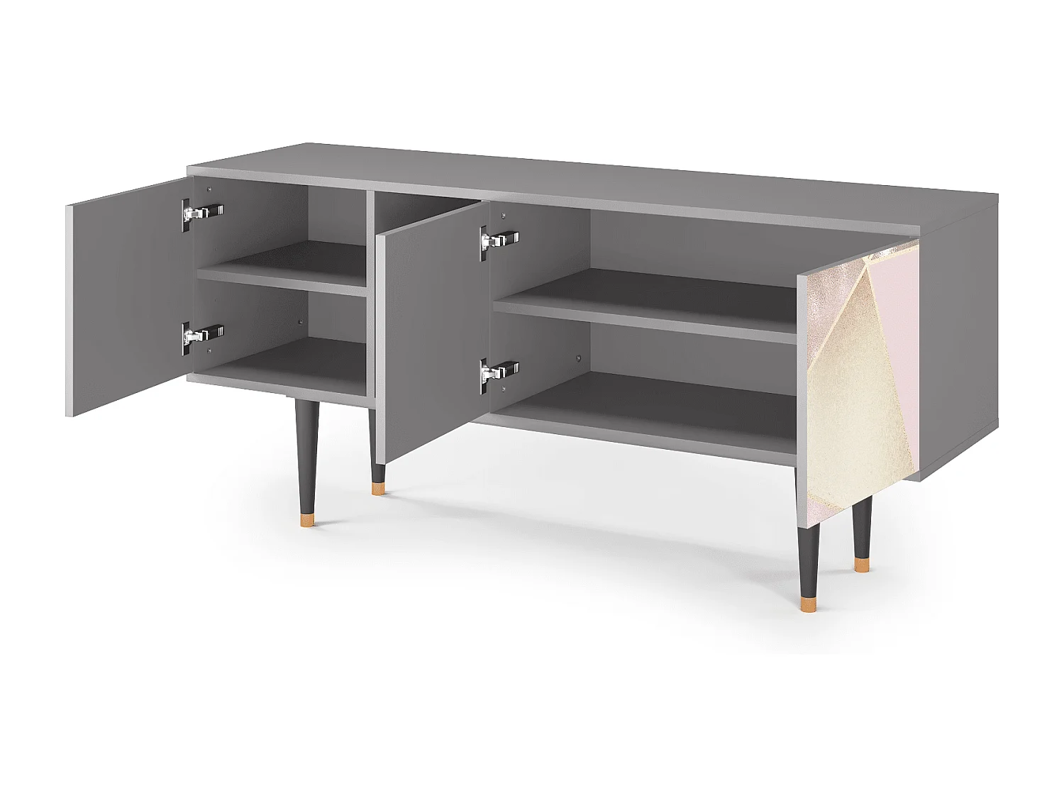 TV-meubel - 150х69х41 cm - T5 - Cosmopolitan Diva, Grijs