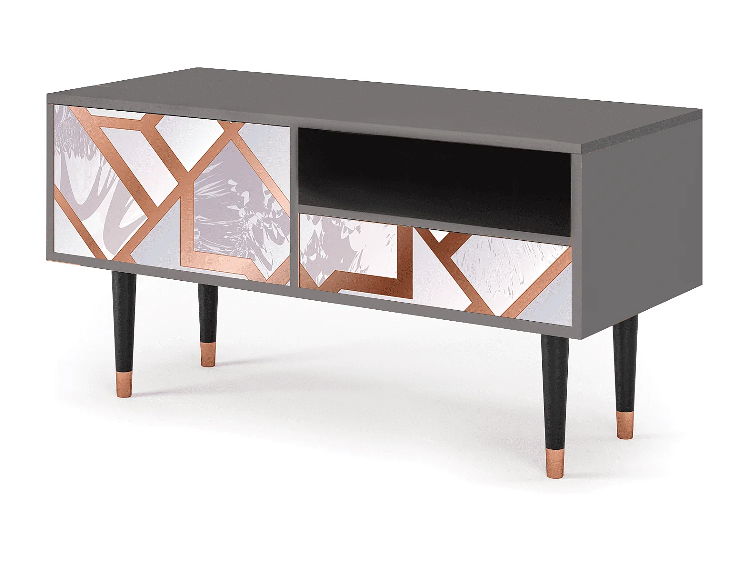 Mobile TV - 115х59х48 cm - T3 - Pastel Fairytale, Grigio