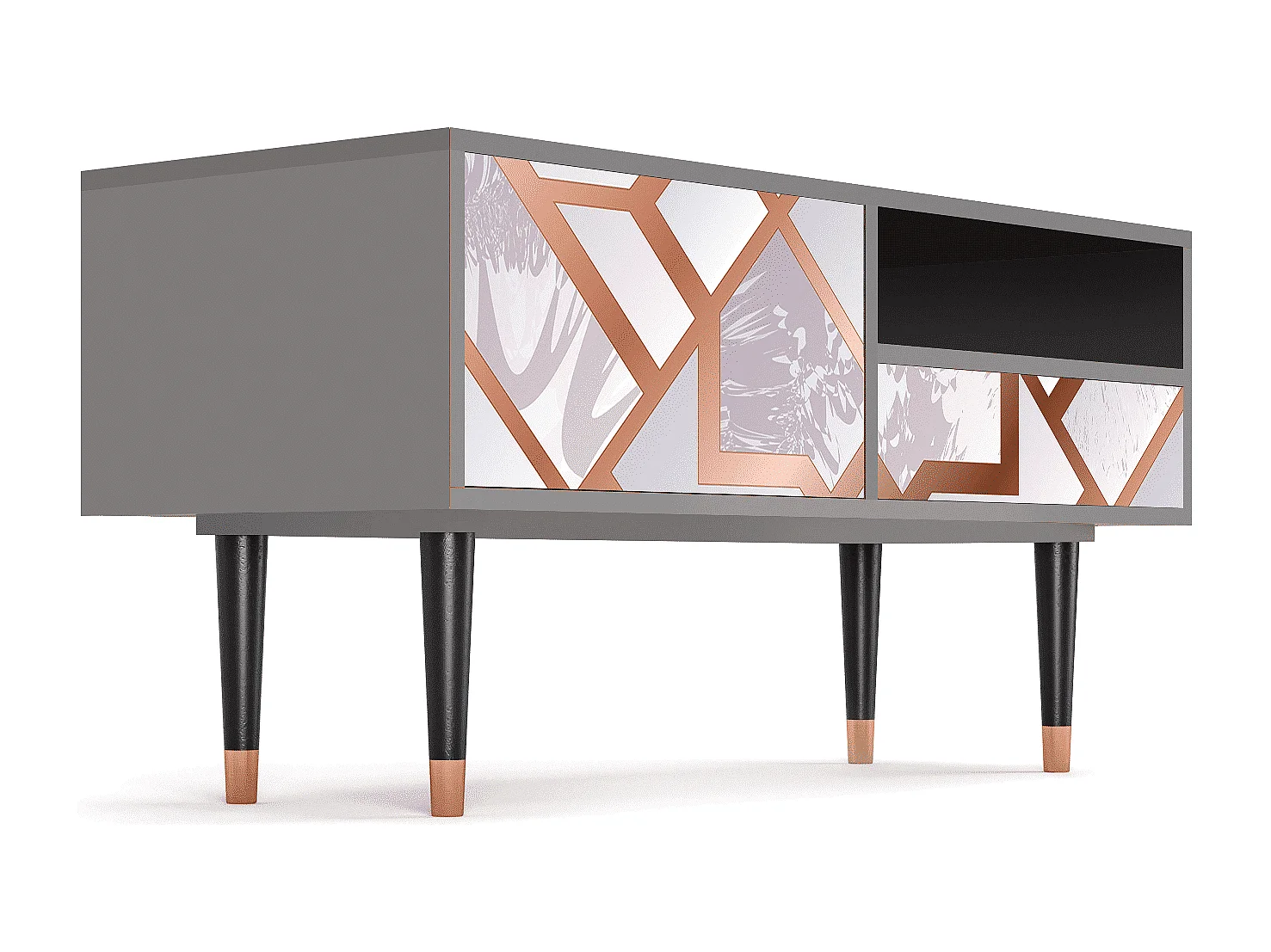 Mobile TV - 115х59х48 cm - T3 - Pastel Fairytale, Grigio