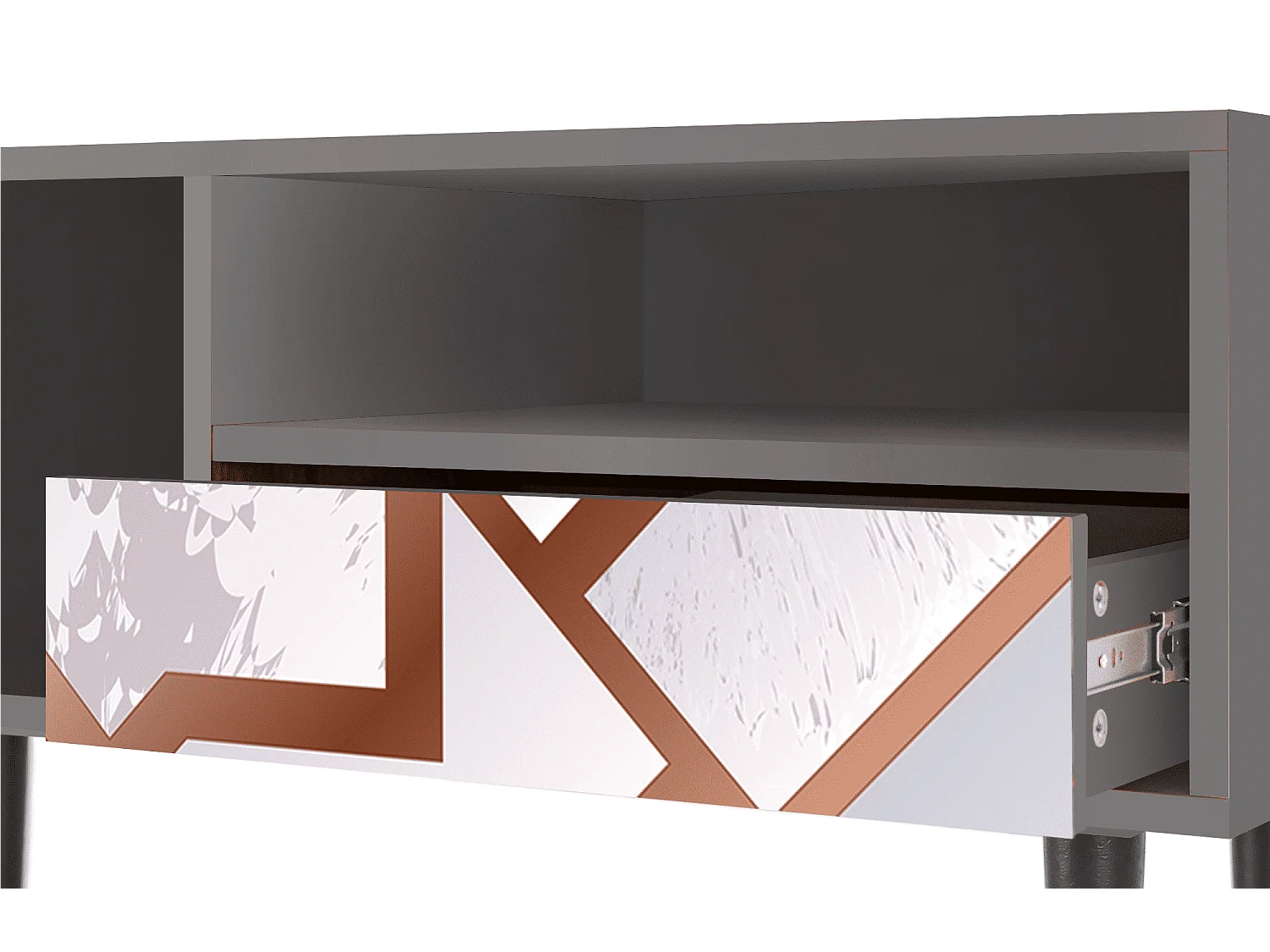 Mobile TV - 115х59х48 cm - T3 - Pastel Fairytale, Grigio