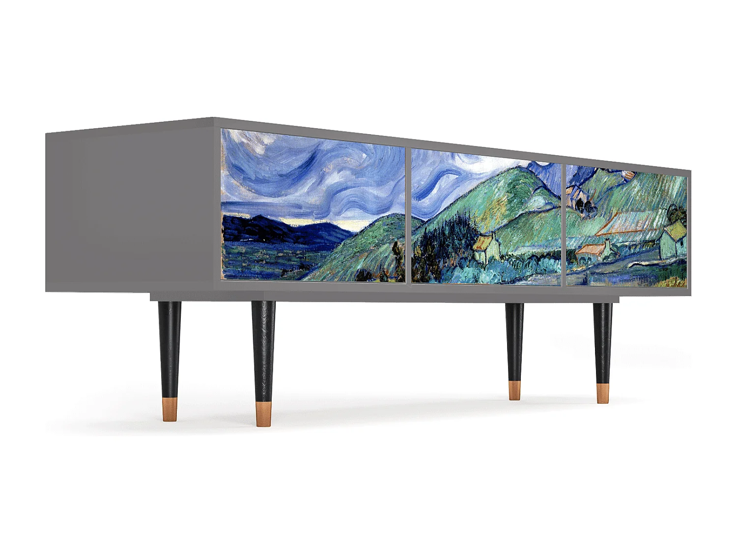 TV-meubel - 170х59х48 cm - T4 - Landscape, Grijs