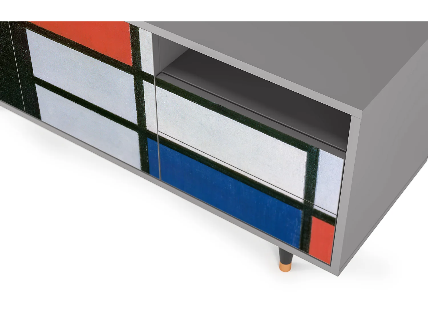 Mueble de TV - 125х56х41 cm - T7 - Composition, Gris