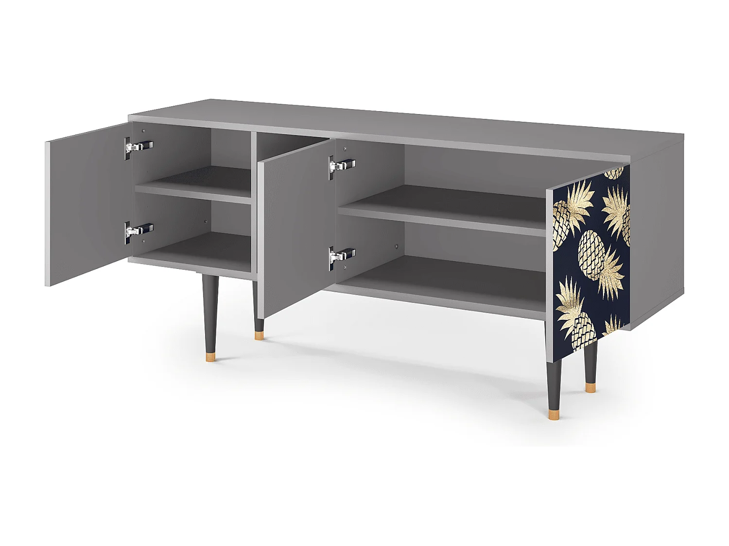 TV-meubel - 150х69х41 cm - T5 - Sunny Pineaple, Grijs