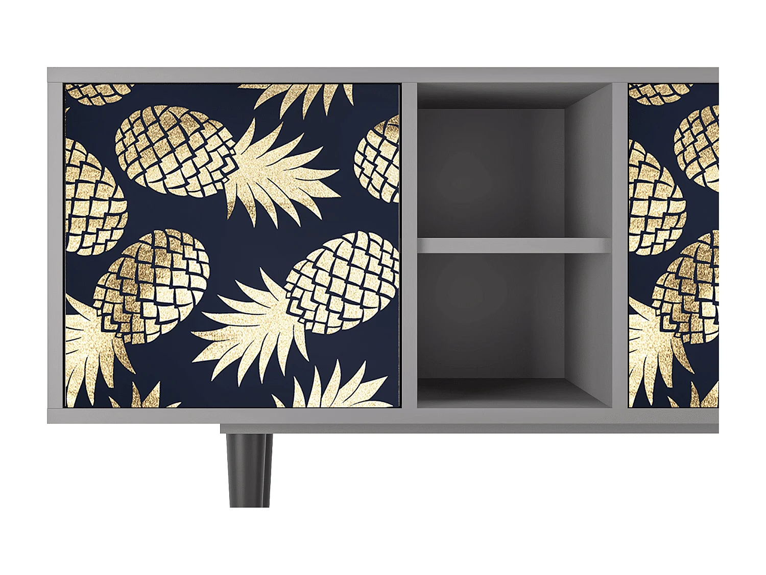 Meuble TV - 150х69х41 cm - T5 - Sunny Pineaple, Gris