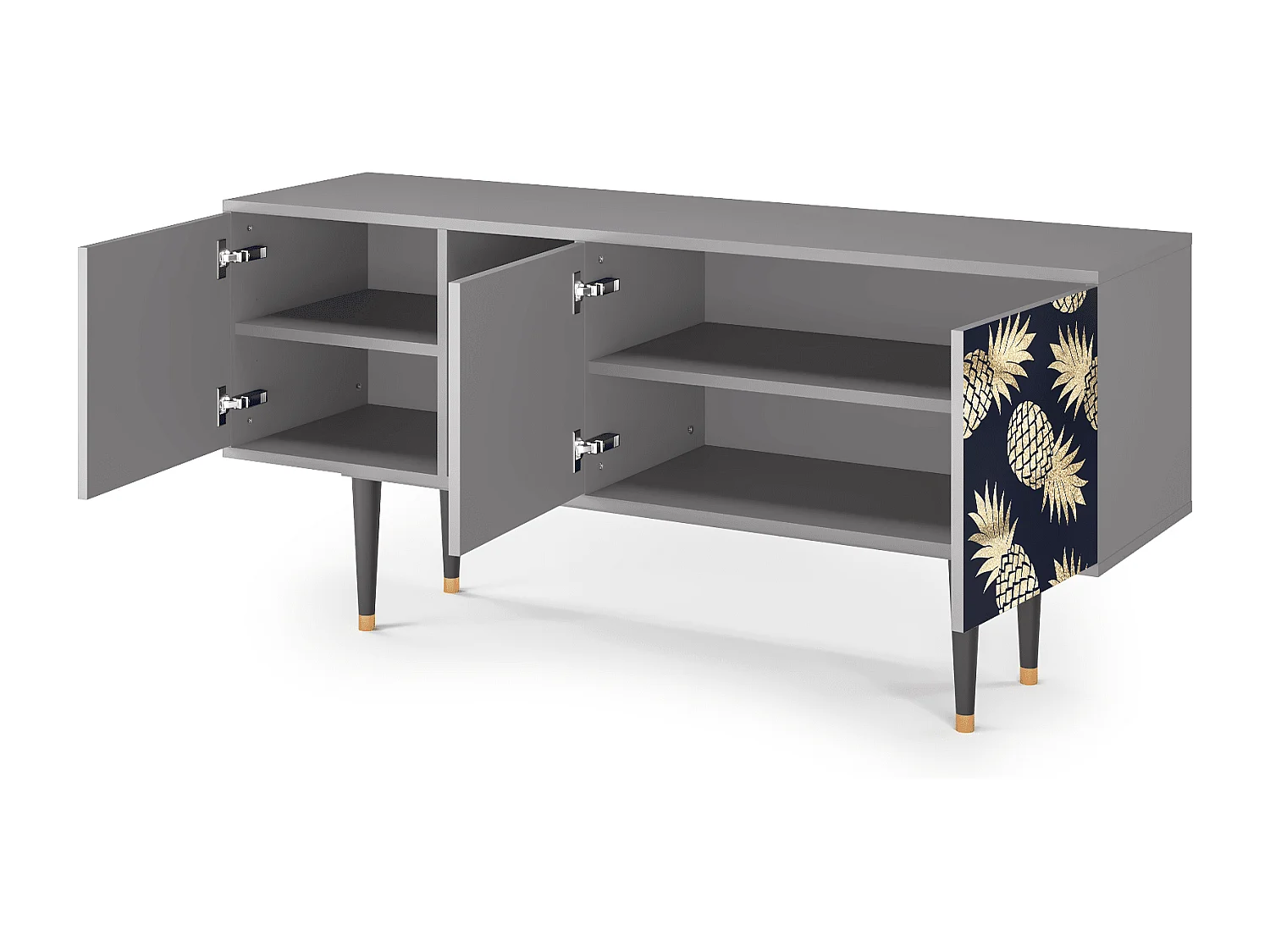 Meuble TV - 150х69х41 cm - T5 - Sunny Pineaple, Gris