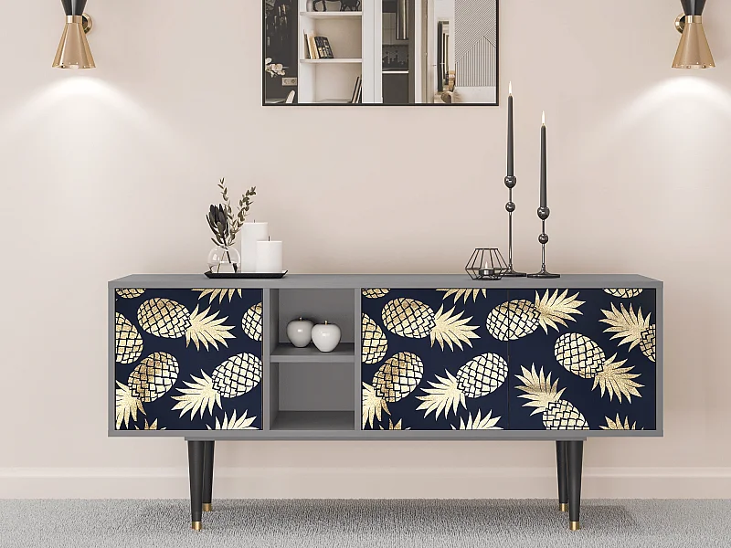 Meuble TV - 150х69х41 cm - T5 - Sunny Pineaple, Gris