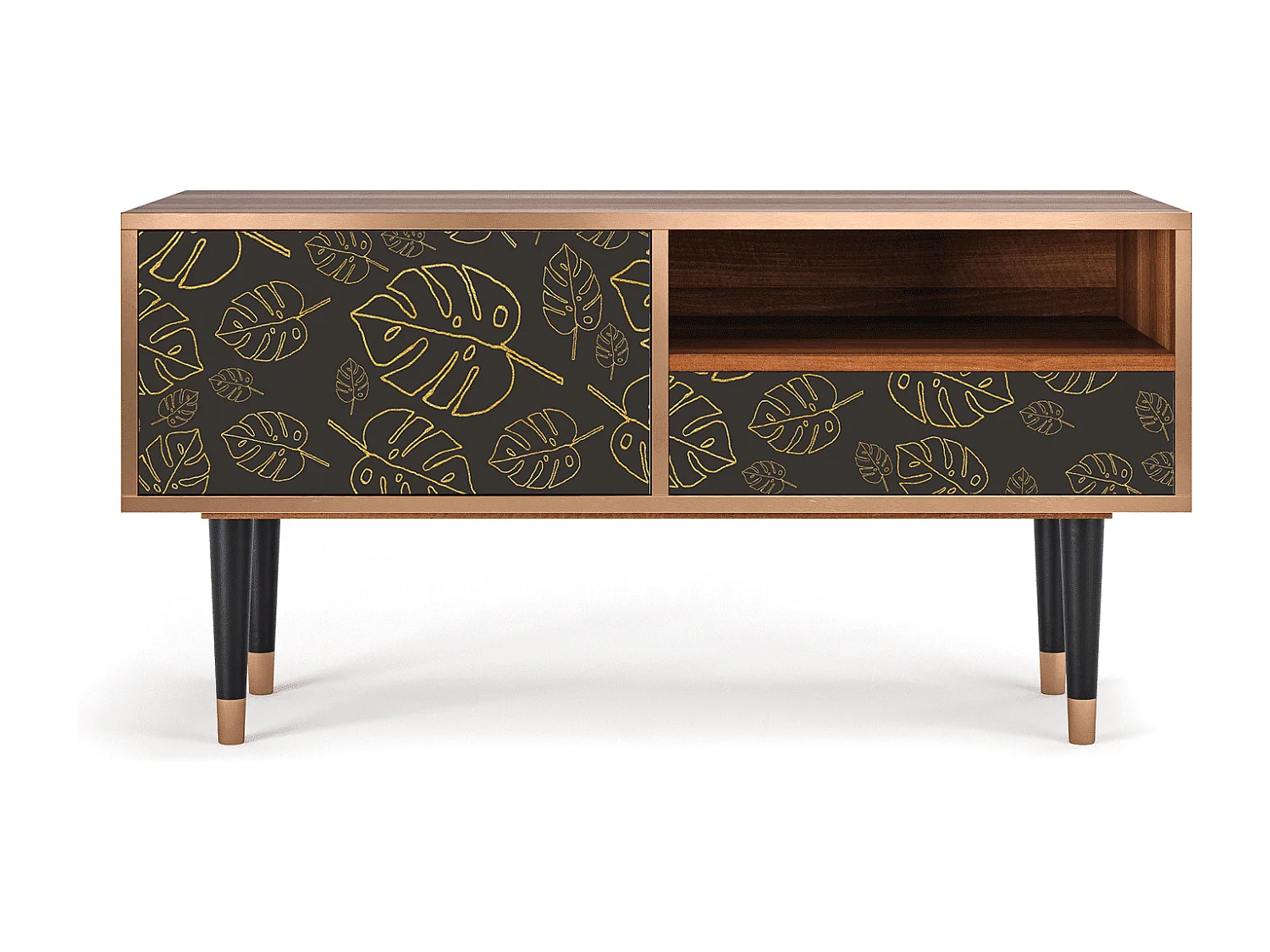 Szafka RTV - 115х59х48 cm - T3 - Fall Of The Leaves, Orzech