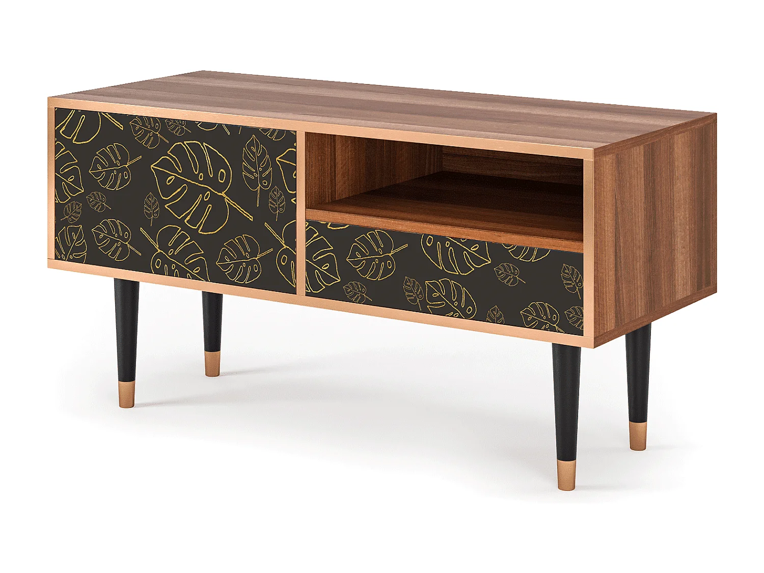 Szafka RTV - 115х59х48 cm - T3 - Fall Of The Leaves, Orzech