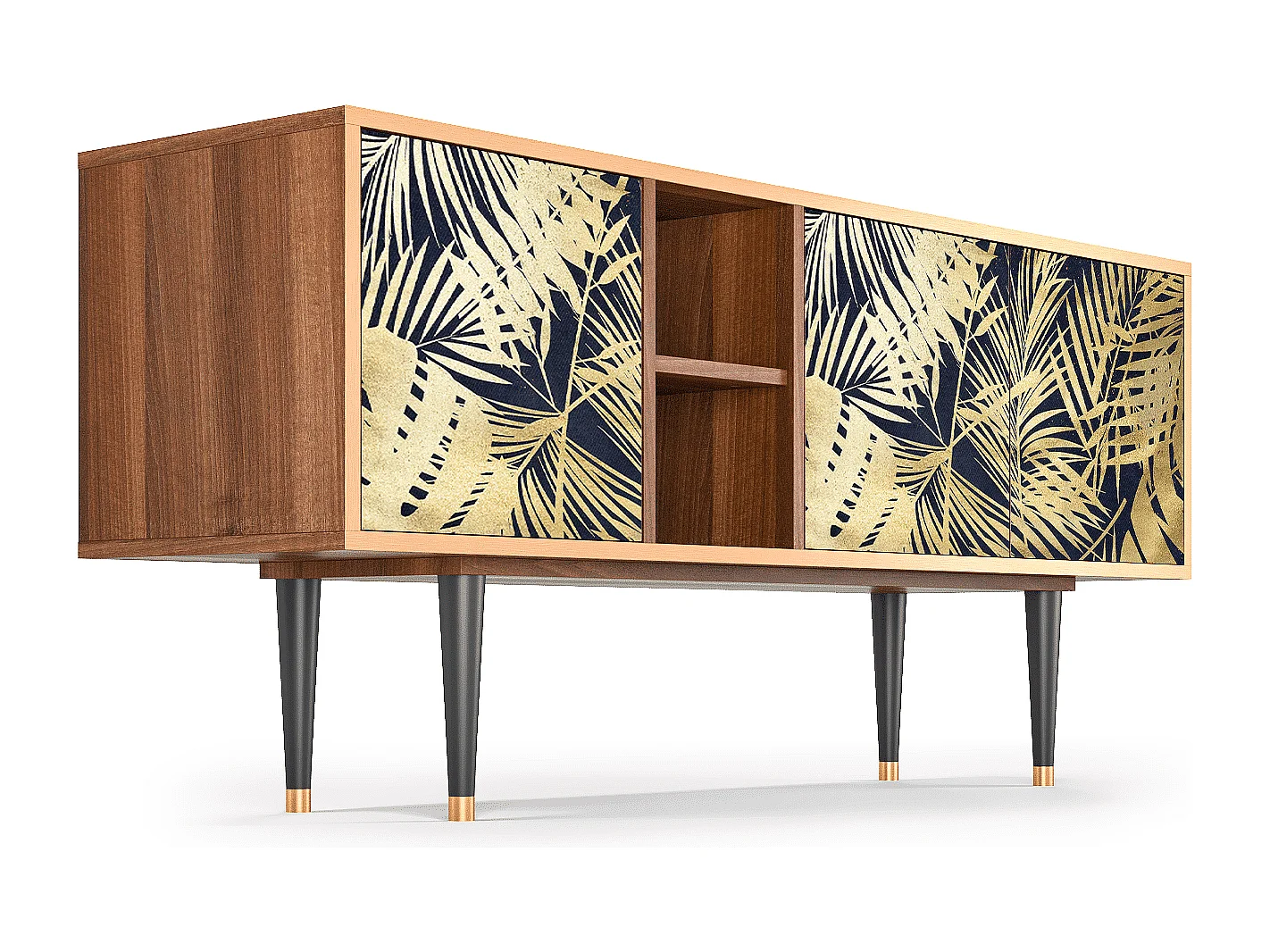 Meuble TV - 150х69х41 cm - T5 - Jungle Vibes, Noyer