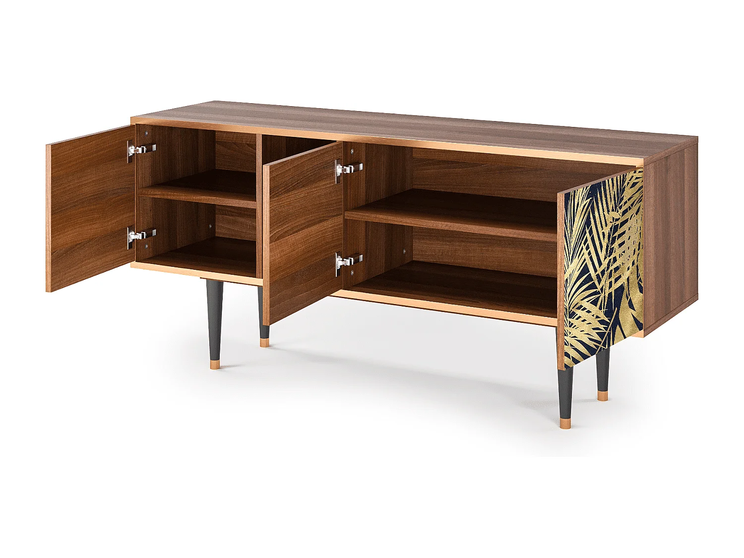 Meuble TV - 150х69х41 cm - T5 - Jungle Vibes, Noyer