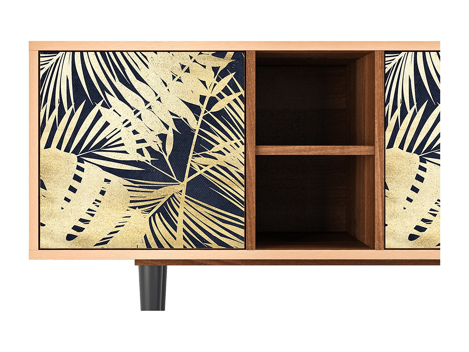 Meuble TV - 150х69х41 cm - T5 - Jungle Vibes, Noyer