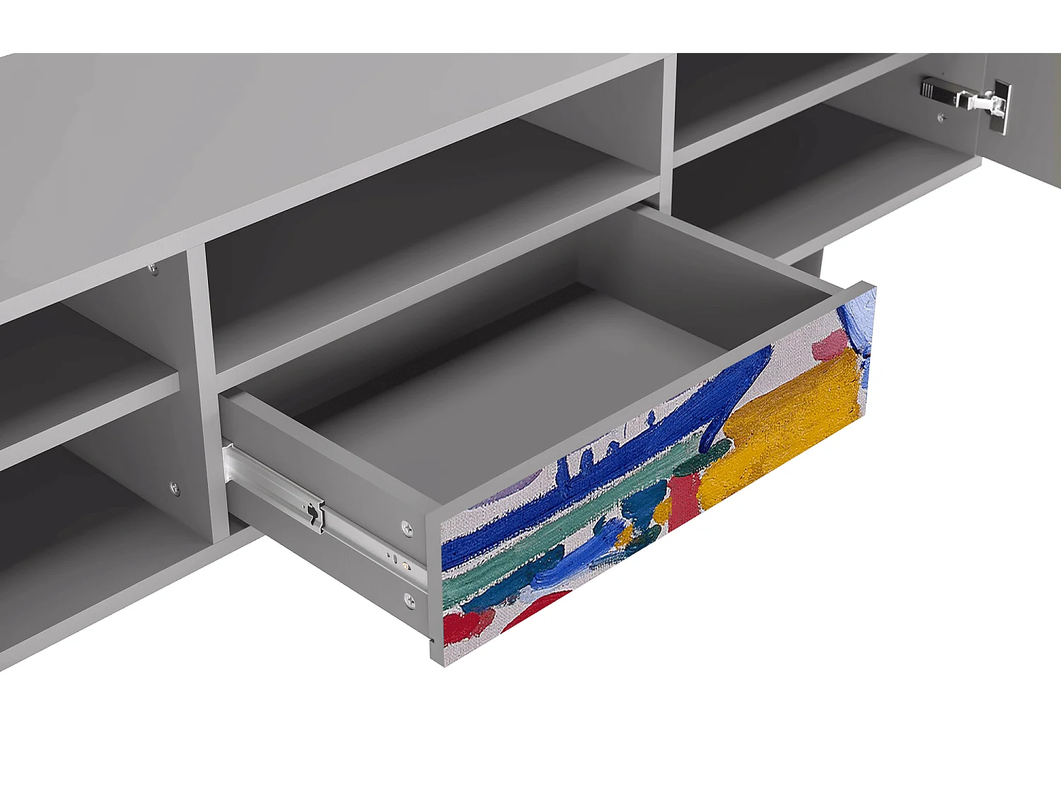 Meuble TV - 170х59х41 cm - T6 - The Port of Collioure , Gris