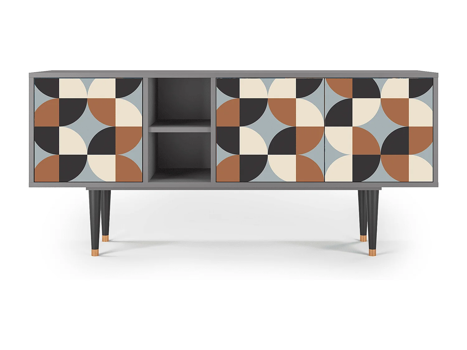 TV-meubel - 150х69х41 cm - T5 - Brown Sensation, Grijs