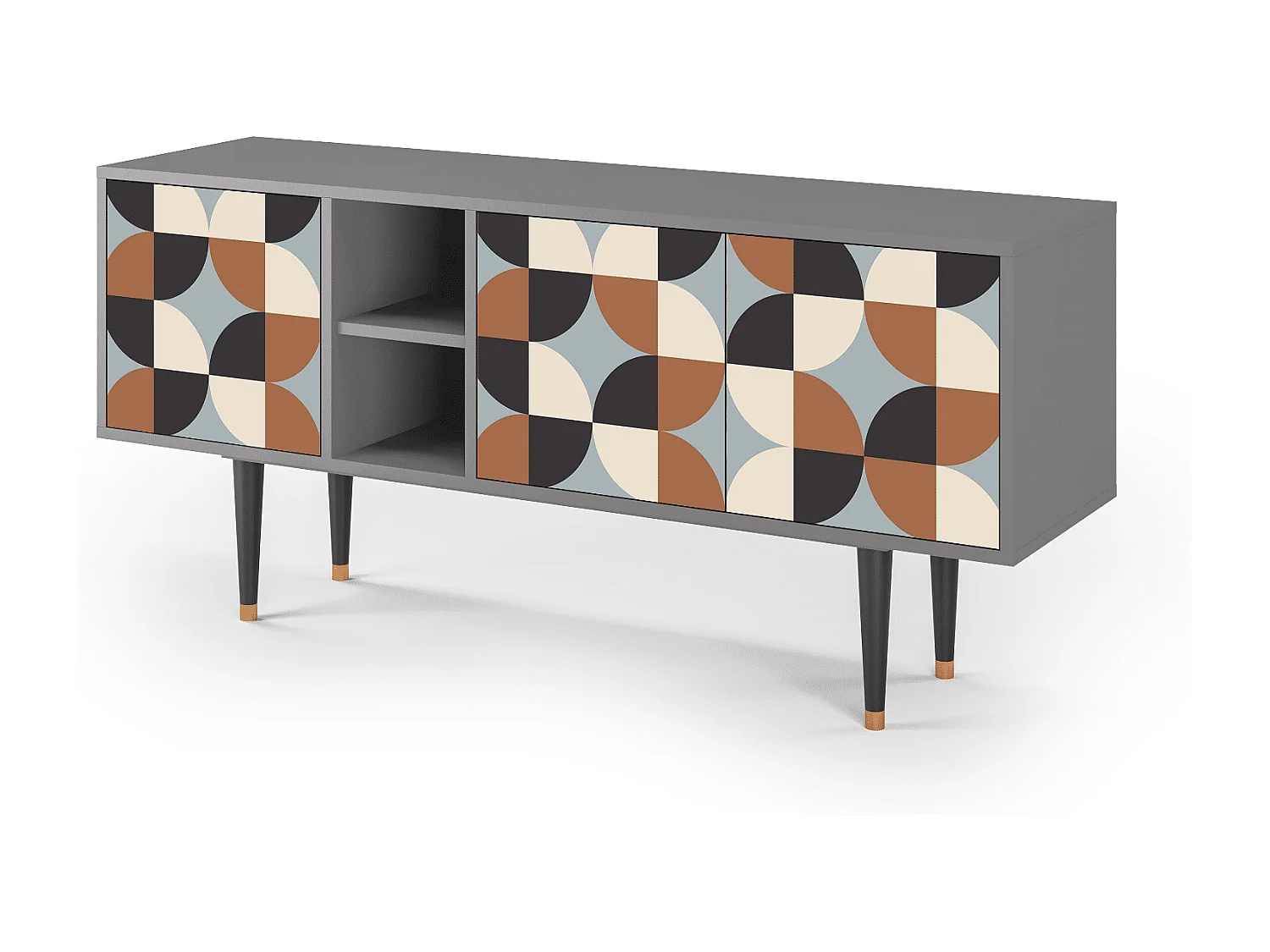 TV-meubel - 150х69х41 cm - T5 - Brown Sensation, Grijs