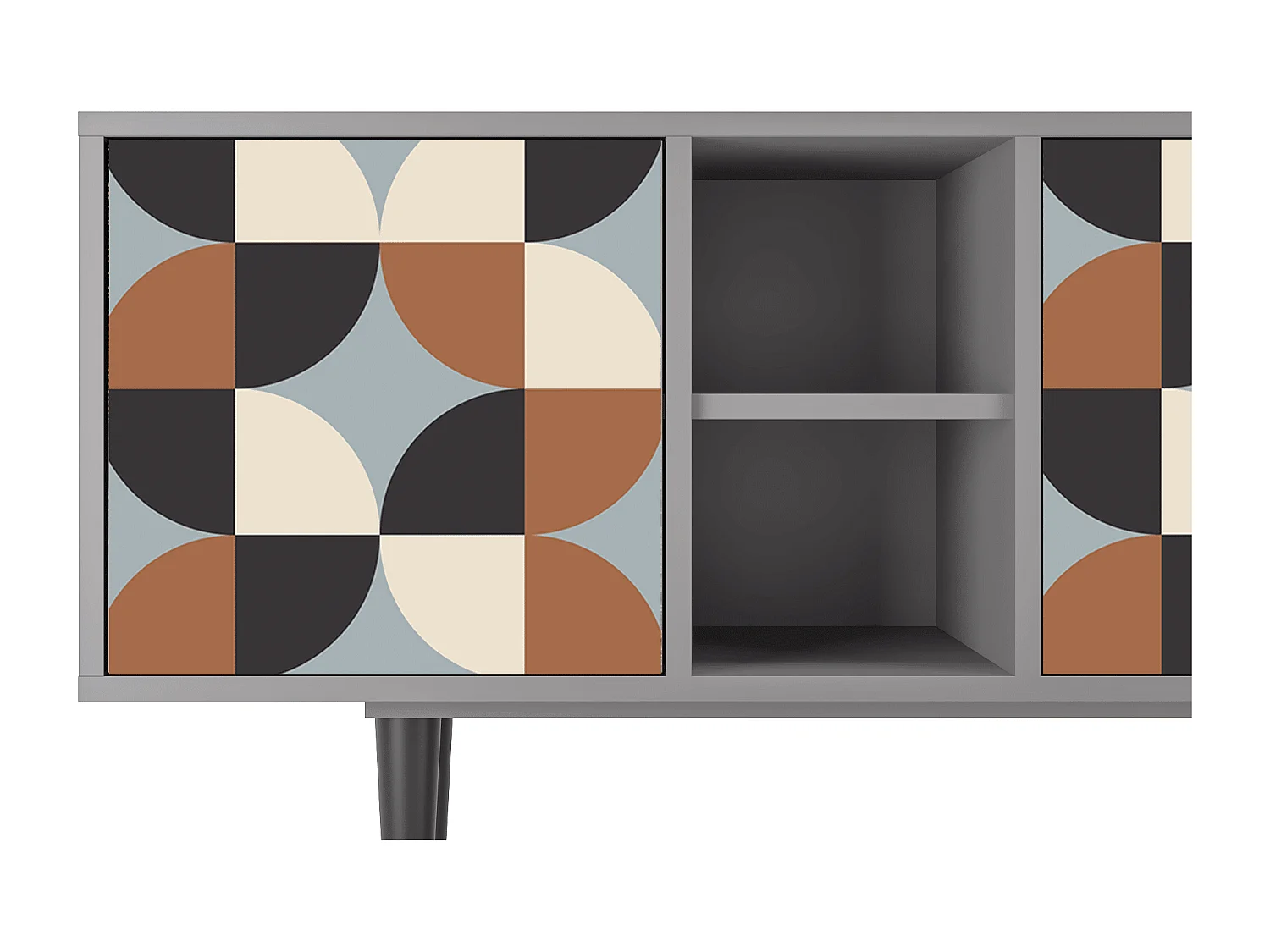 TV-meubel - 150х69х41 cm - T5 - Brown Sensation, Grijs