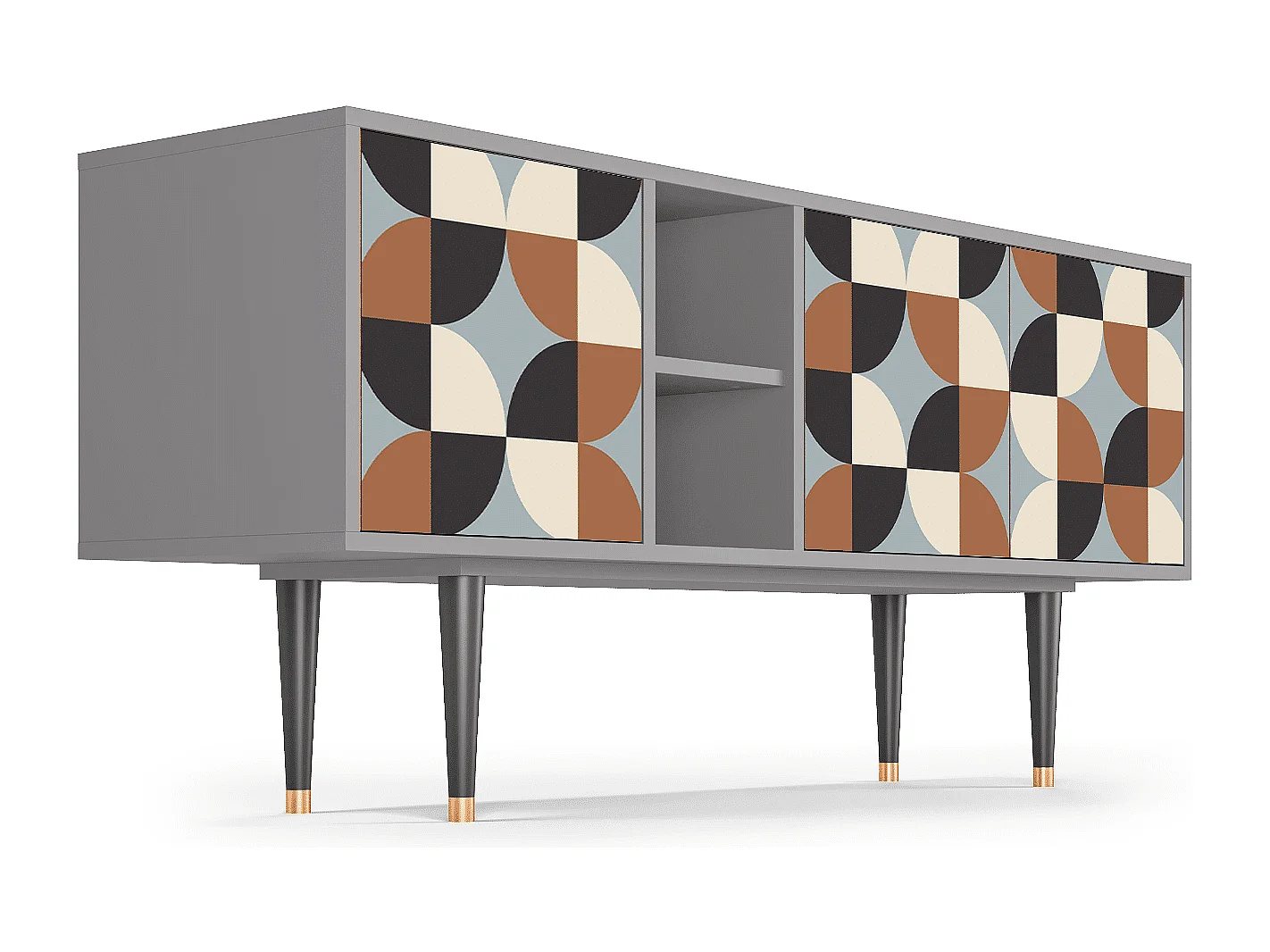 TV-Möbel - 150х69х41 cm - T5 - Brown Sensation, Grau