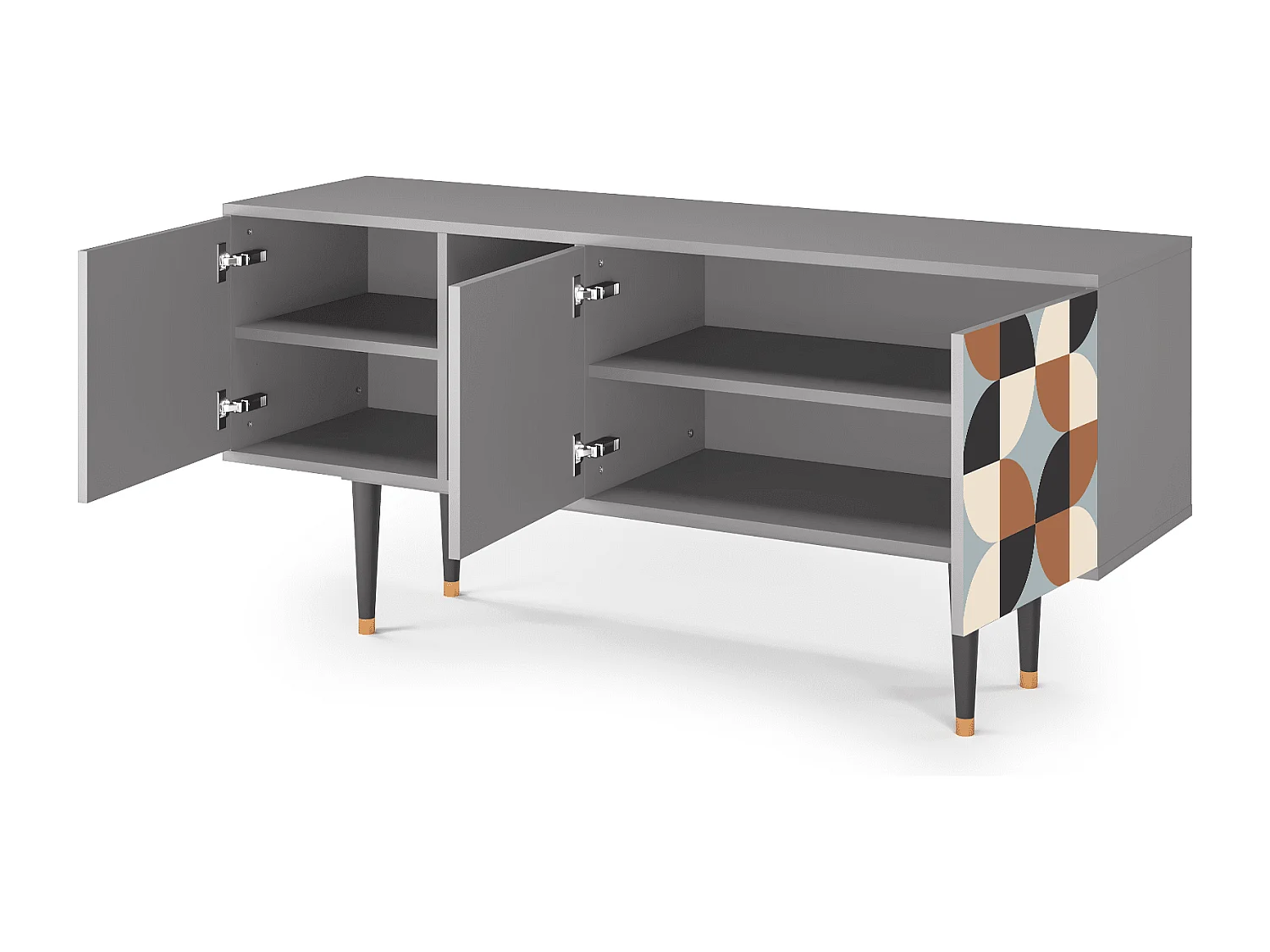 TV-Möbel - 150х69х41 cm - T5 - Brown Sensation, Grau