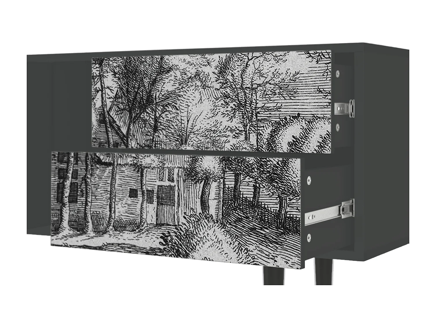 Mobile TV - 170х69х48 cm - T1 - A Pond, Antracite