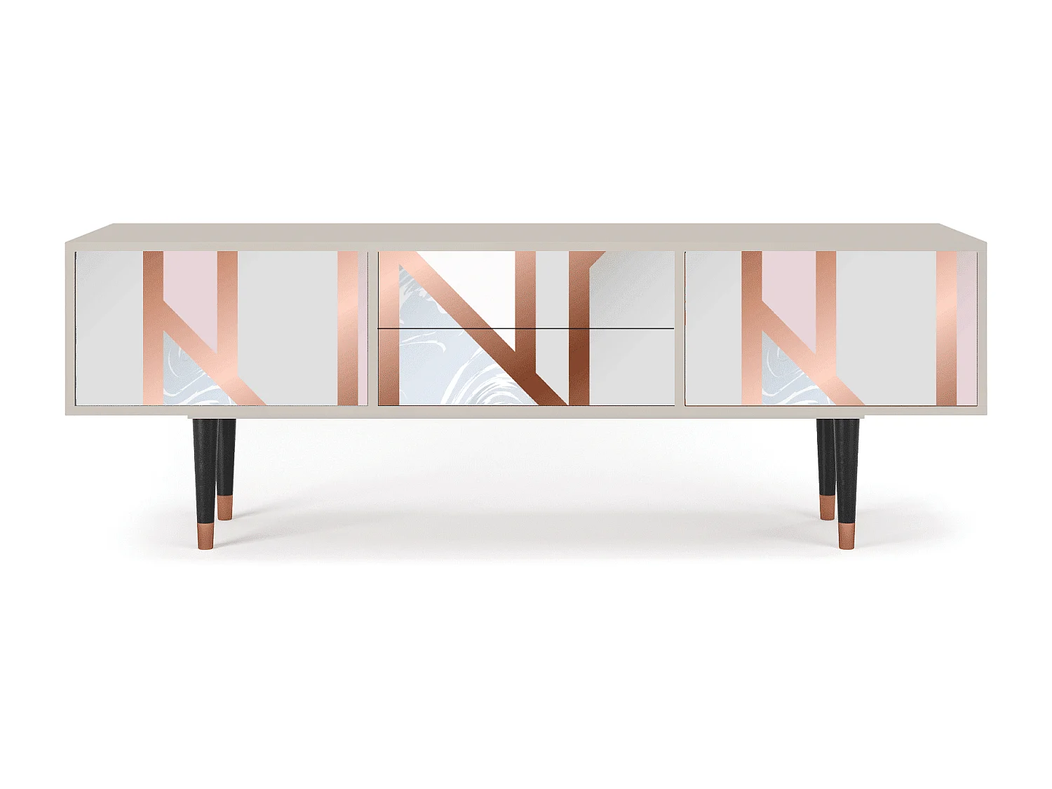 Mueble de TV - 170х59х48 cm - T4 - Champagne Story, Arena