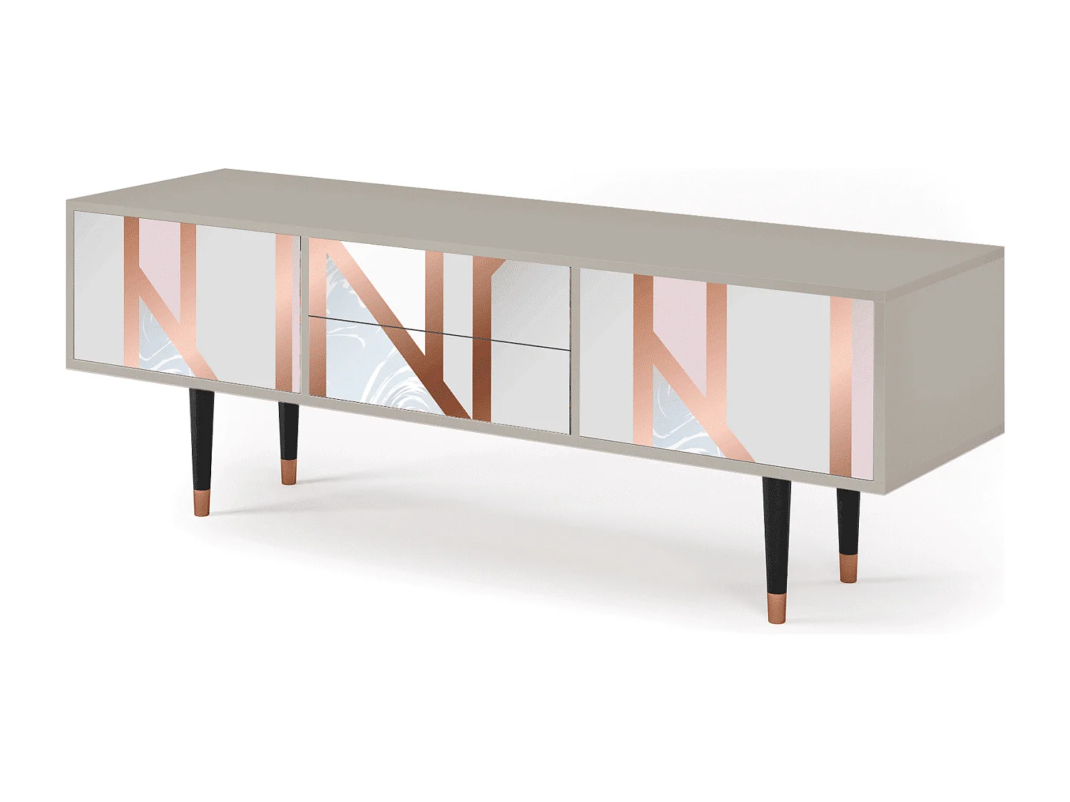 Mueble de TV - 170х59х48 cm - T4 - Champagne Story, Arena