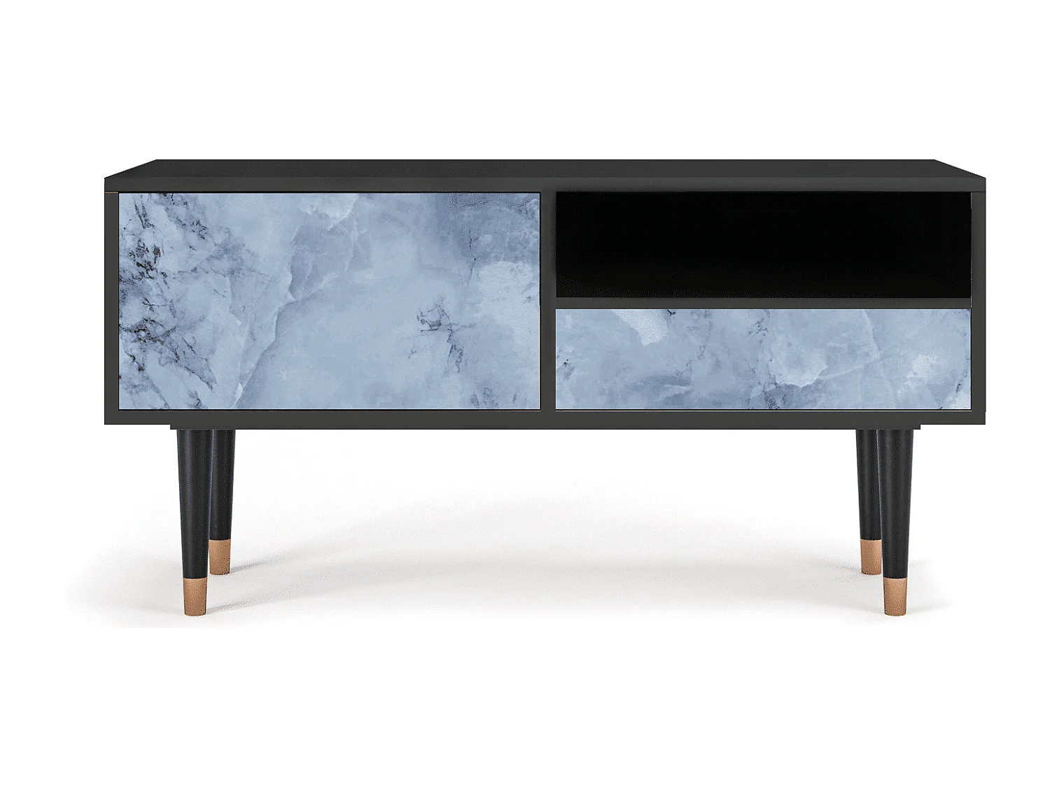 TV-meubel - 115х59х48 cm - T3 - Feather Ice, Antraciet