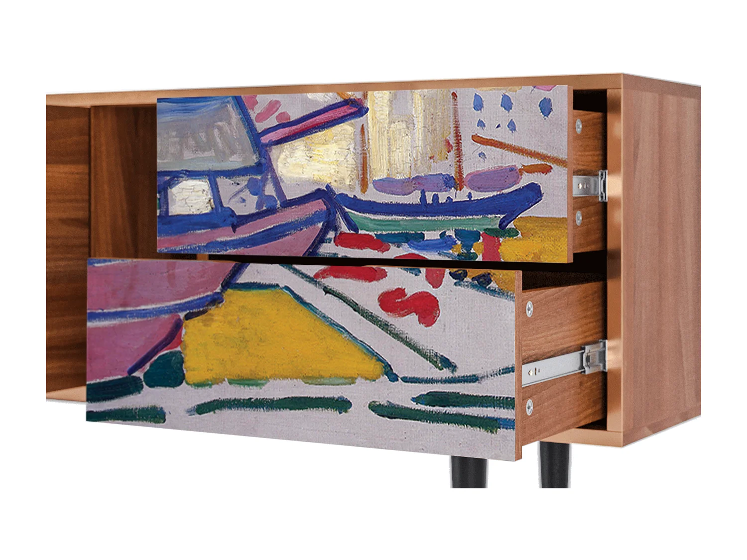 TV-Möbel - 170х69х48 cm - T1 - The Port of Collioure , Walnuss