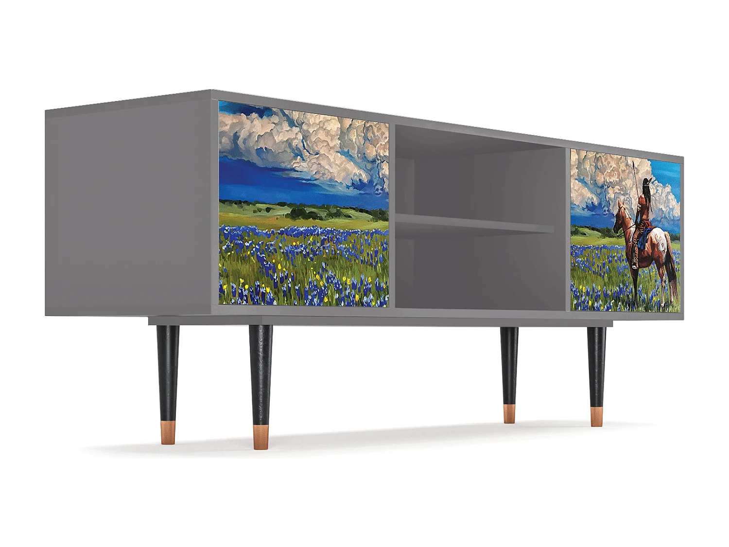 Meuble TV - 170х69х48 cm - T2 - Thunderheads by Dean, Gris