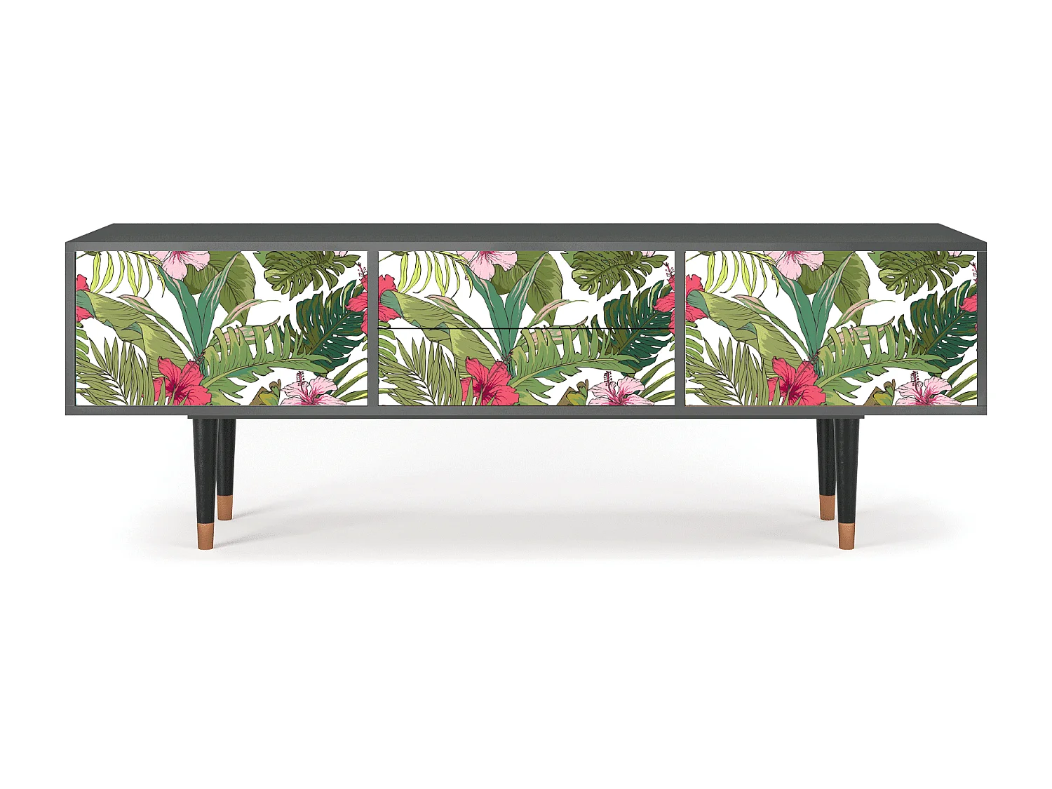 Mobile TV - 170х59х48 cm - T4 - Verdant Tropics, Antracite