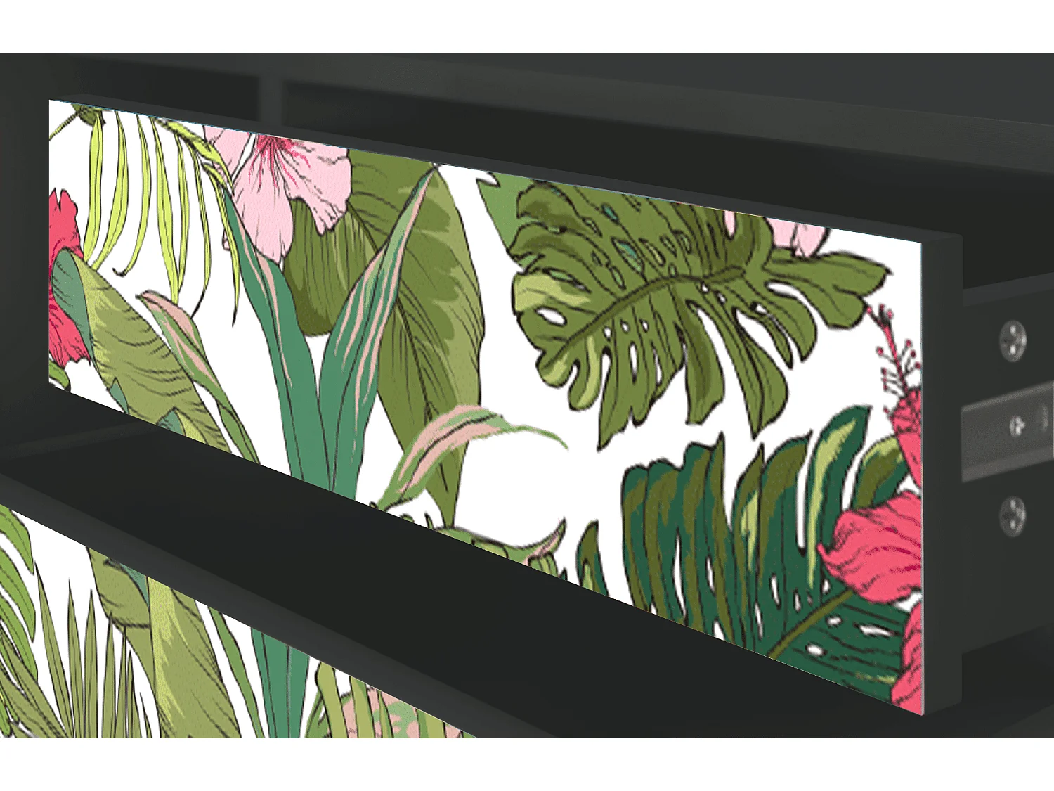 Mobile TV - 170х59х48 cm - T4 - Verdant Tropics, Antracite