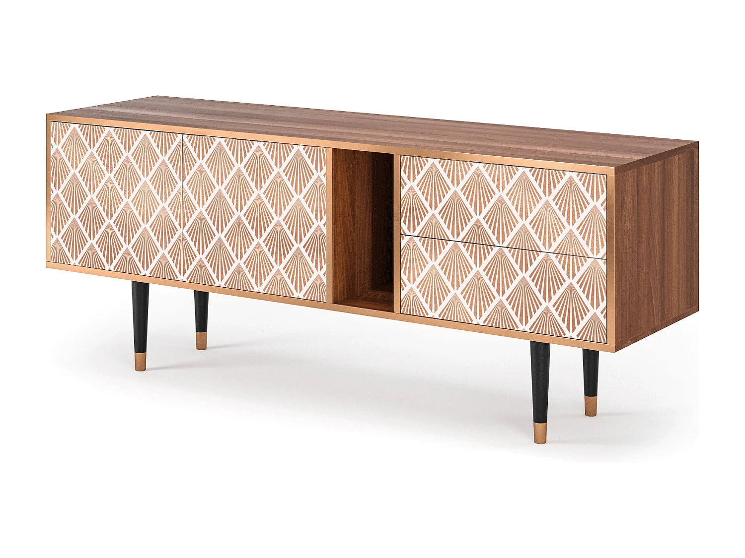 Meuble TV - 170х69х48 cm - T1 - Pastel Sunrise, Noyer