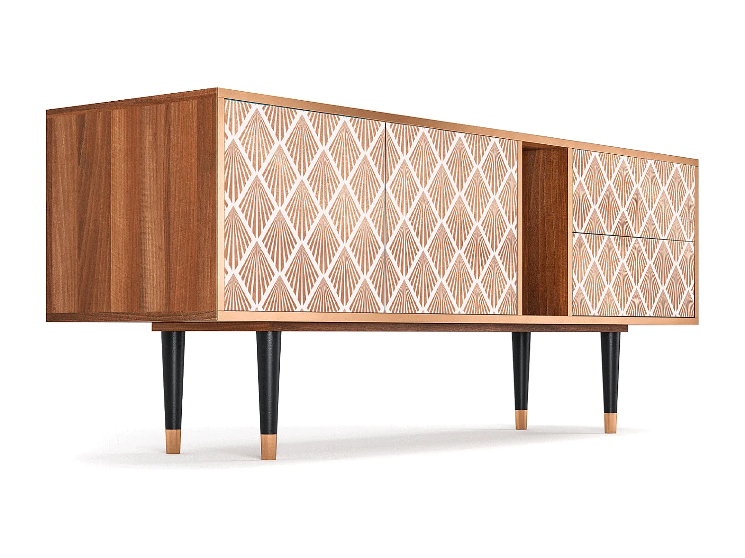 Meuble TV - 170х69х48 cm - T1 - Pastel Sunrise, Noyer