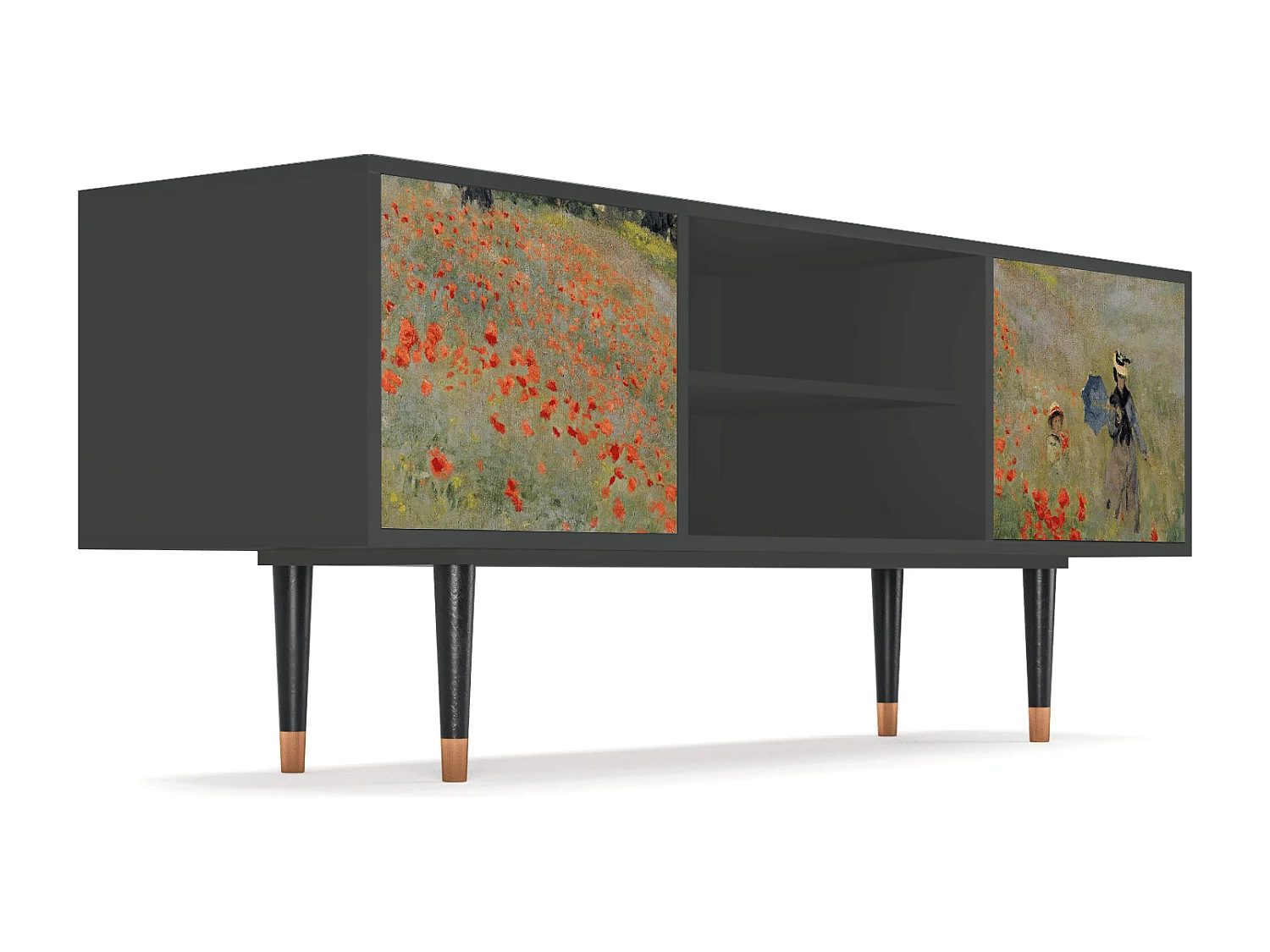 Meuble TV - 170х69х48 cm - T2 - The Poppy Field   , Anthracite