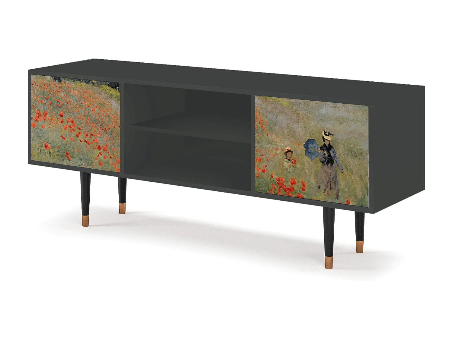 Mobile TV - 170х69х48 cm - T2 - The Poppy Field   , Antracite