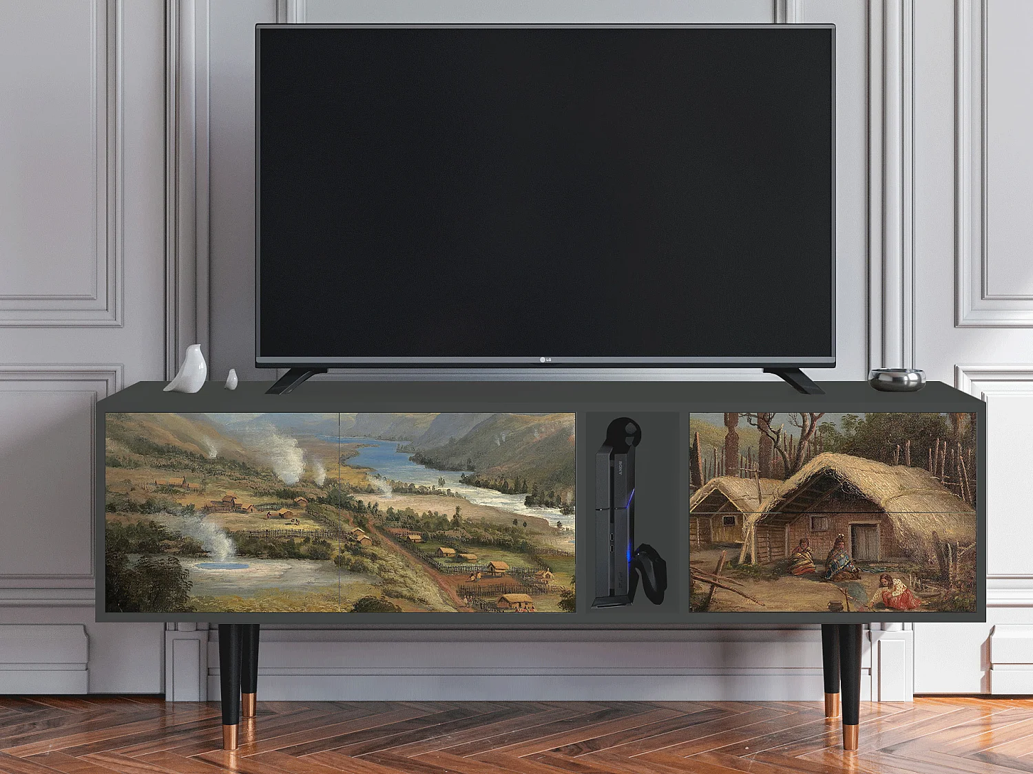 TV-Möbel - 170х69х48 cm - T1 - View Across the Plains , Anthrazit