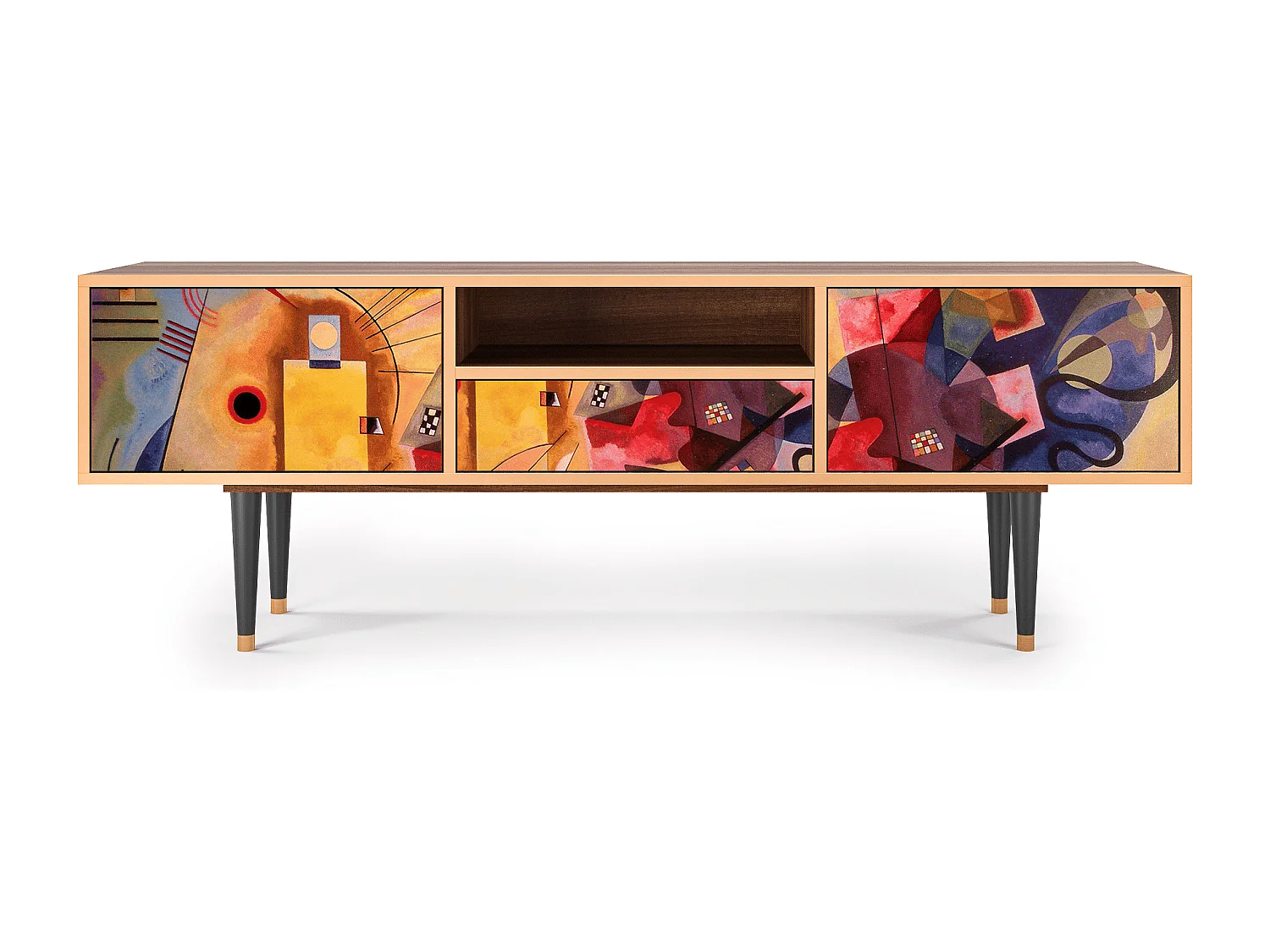 Meuble TV - 170х59х41 cm - T6 - Modern Art, Noyer