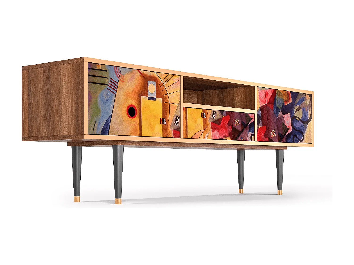 Meuble TV - 170х59х41 cm - T6 - Modern Art, Noyer