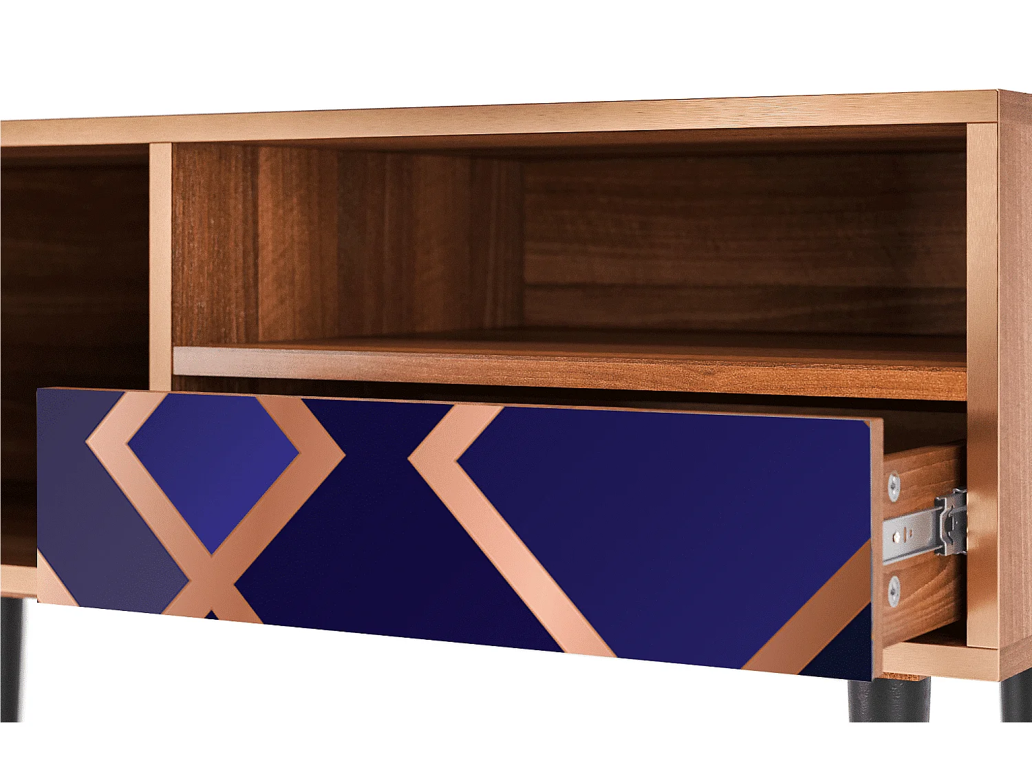 TV-Möbel - 115х59х48 cm - T3 - Aquamarine Getsby, Walnuss