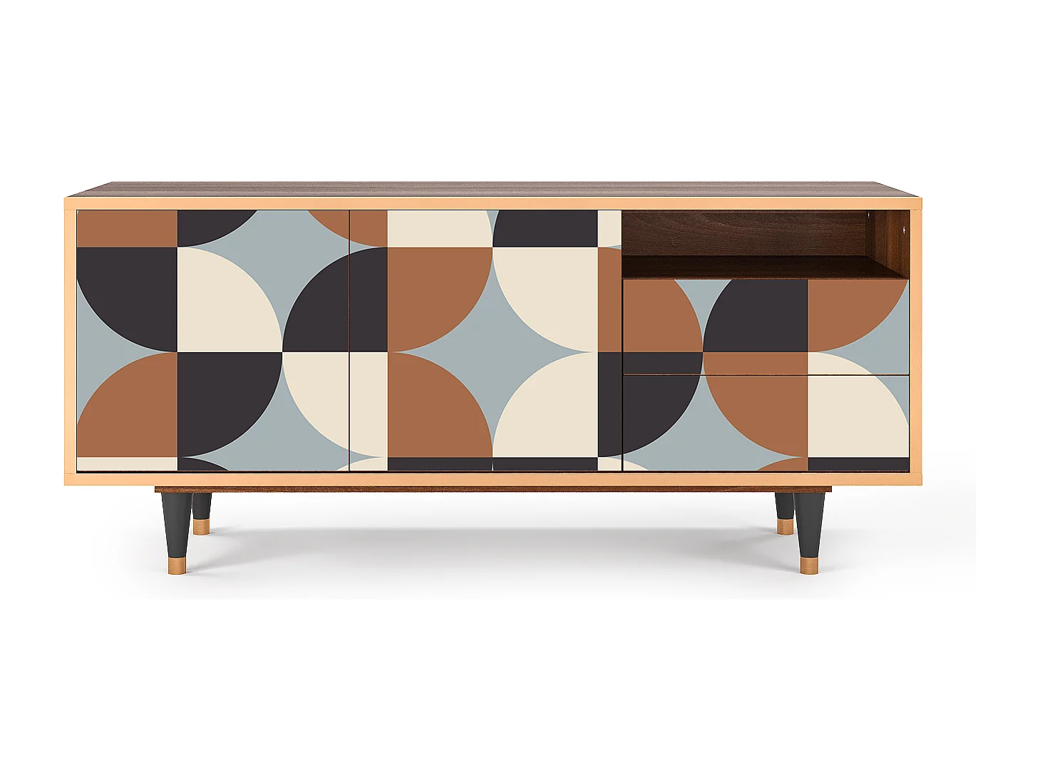 Mueble de TV - 125х56х41 cm - T7 - Brown Sensation, Nogal