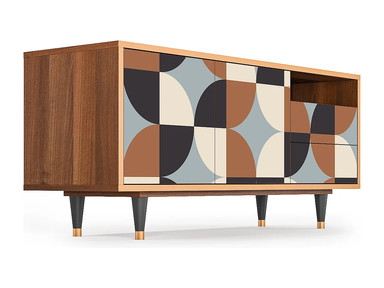 Mueble de TV - 125х56х41 cm - T7 - Brown Sensation, Nogal