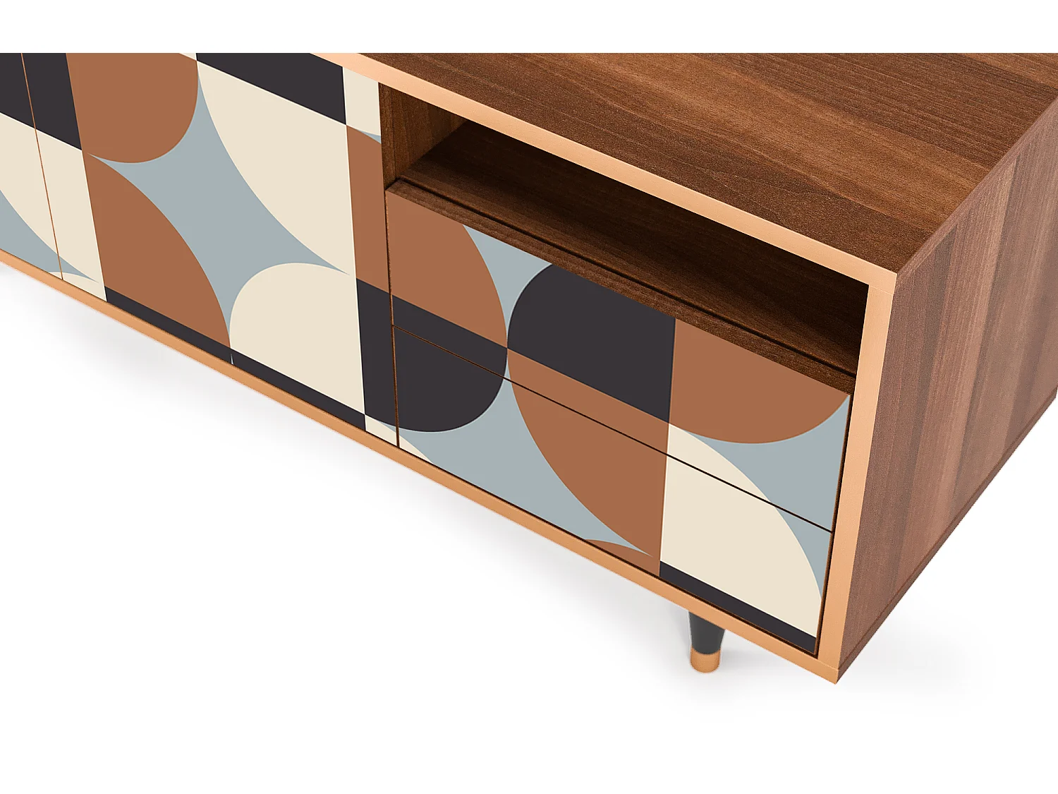 Mueble de TV - 125х56х41 cm - T7 - Brown Sensation, Nogal