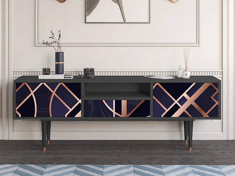 TV-Möbel - 170х59х41 cm - T6 - Purple Temple, Anthrazit