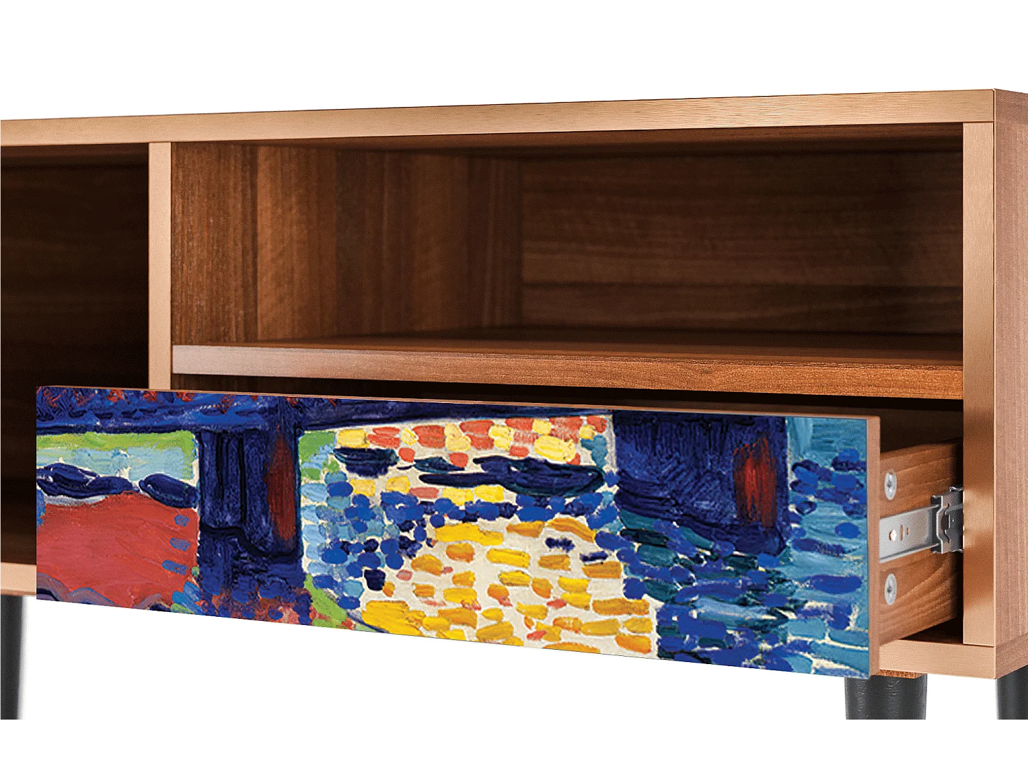 Meuble TV - 115х59х48 cm - T3 - Charing Cross Bridge, Noyer