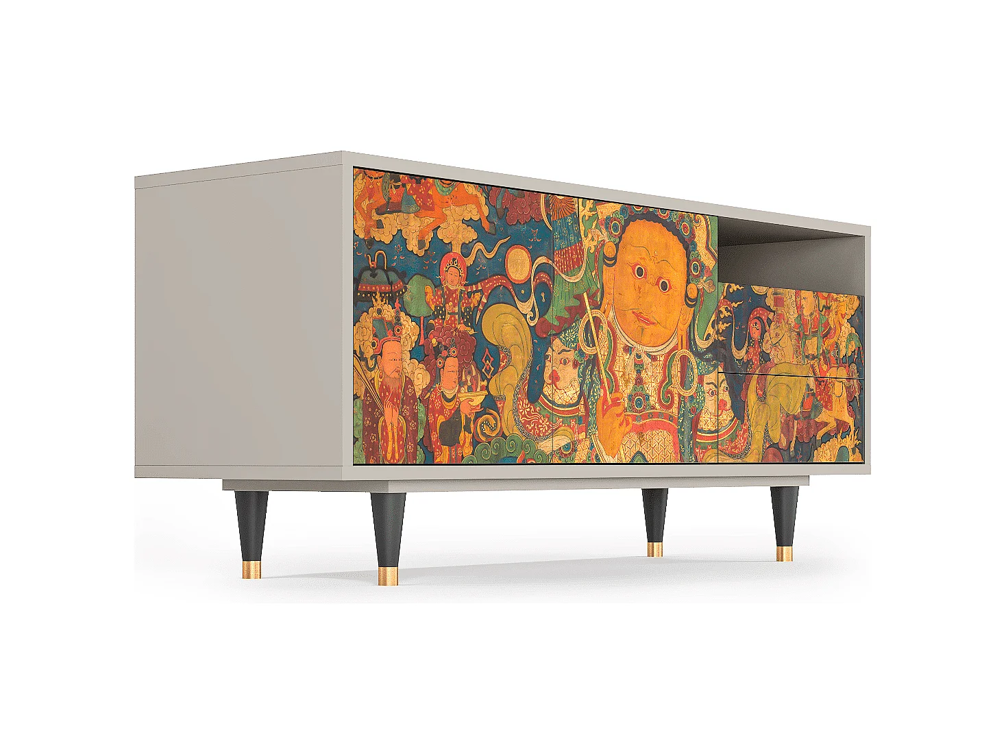 Mobile TV - 125х56х41 cm - T7 - God by Vaisravana , Sabbia