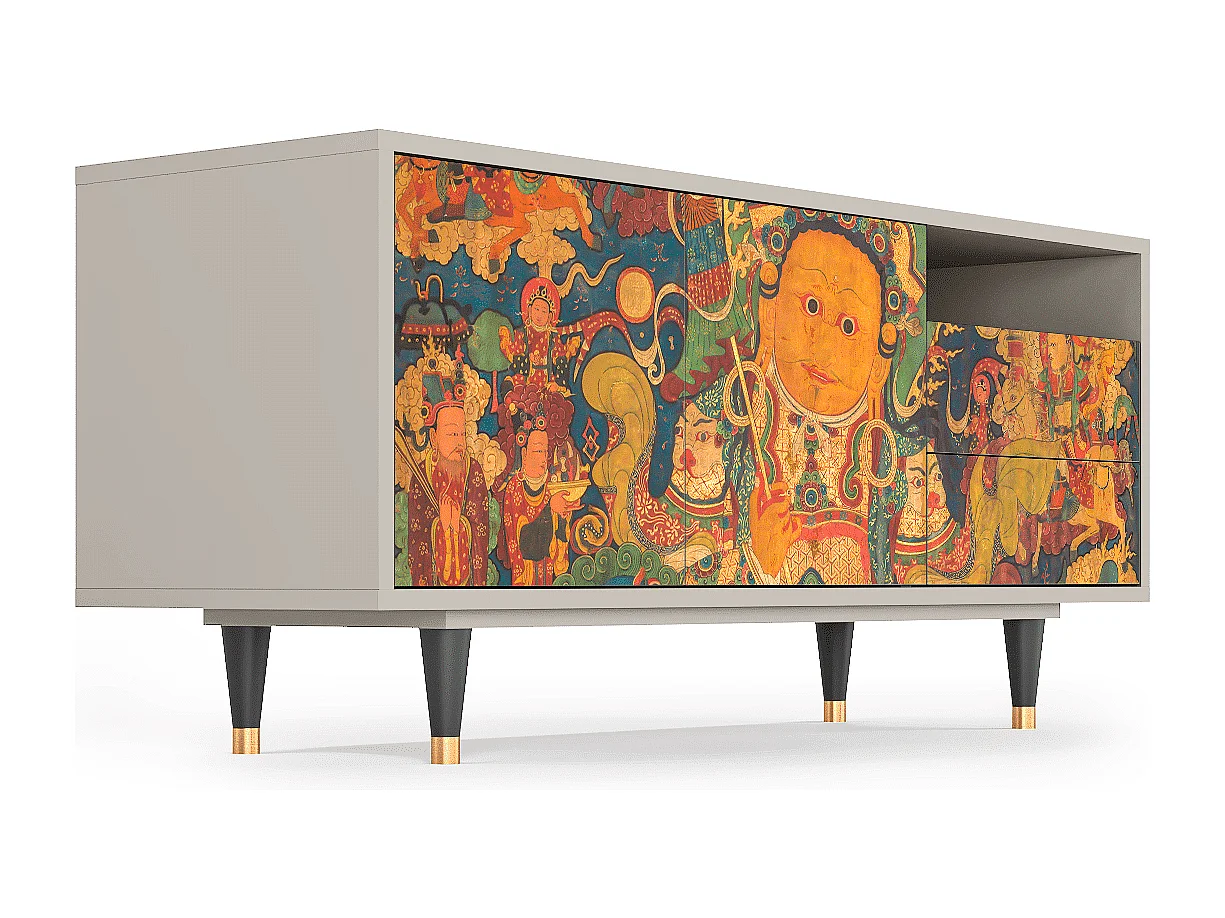 Mobile TV - 125х56х41 cm - T7 - God by Vaisravana , Sabbia