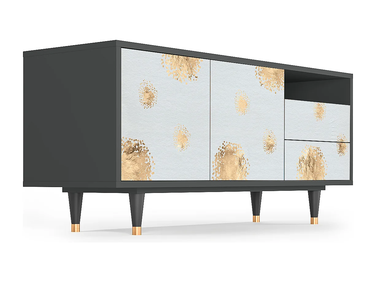 Meuble TV - 125х56х41 cm - T7 - Sky Latte, Anthracite