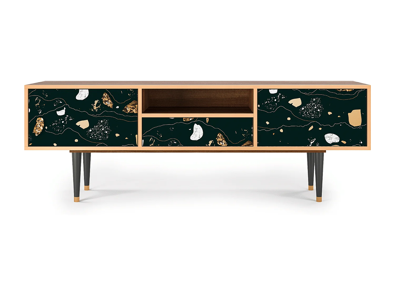 TV-Möbel - 170х59х41 cm - T6 - Space Rocks, Walnuss