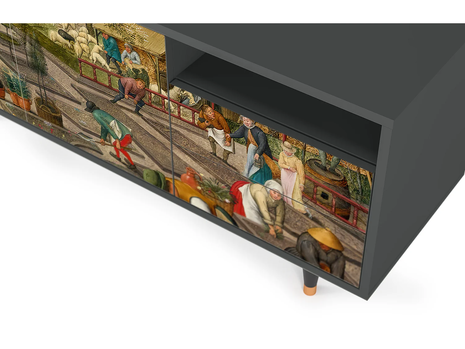 TV-Möbel - 125х56х41 cm - T7 - The Younger - Spring, Anthrazit