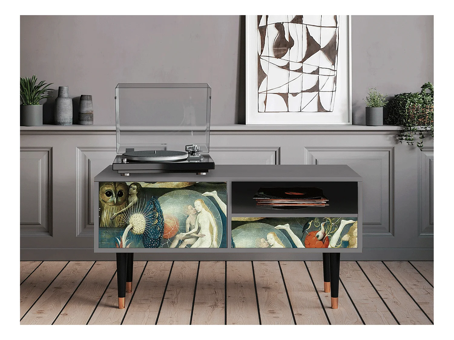 Meuble TV - 115х59х48 cm - T3 - The Garden Of by Bosch, Gris