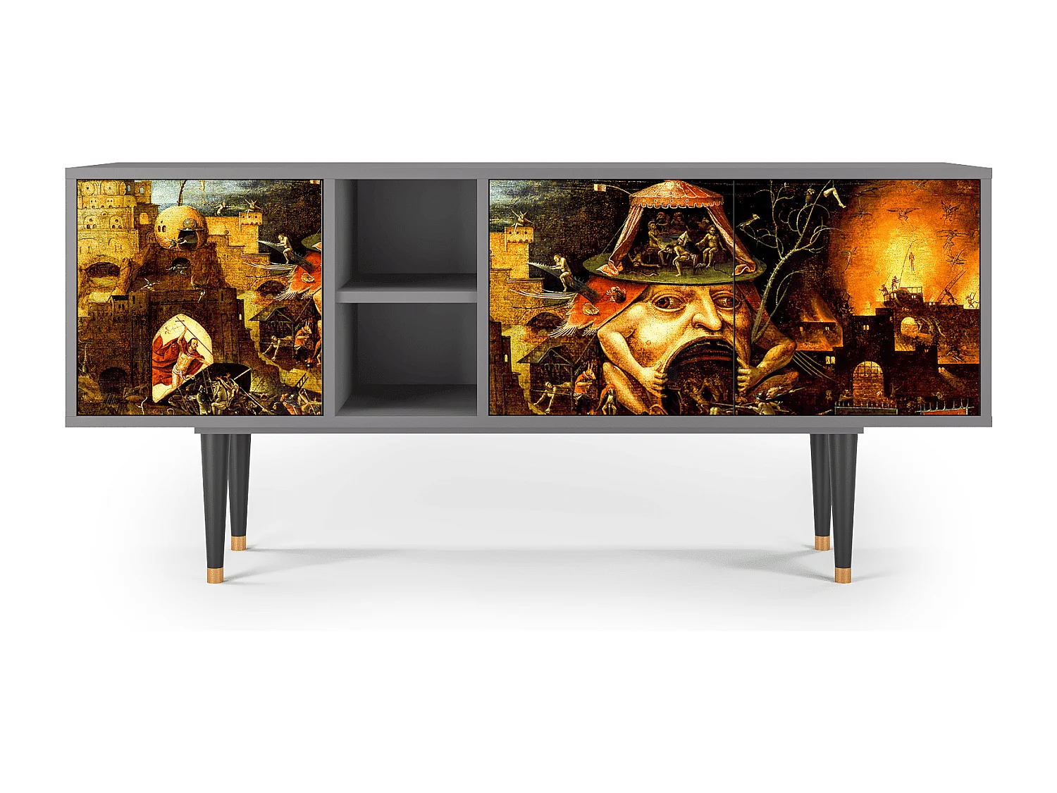 TV-meubel - 150х69х41 cm - T5 - Christ in Limbo, Grijs