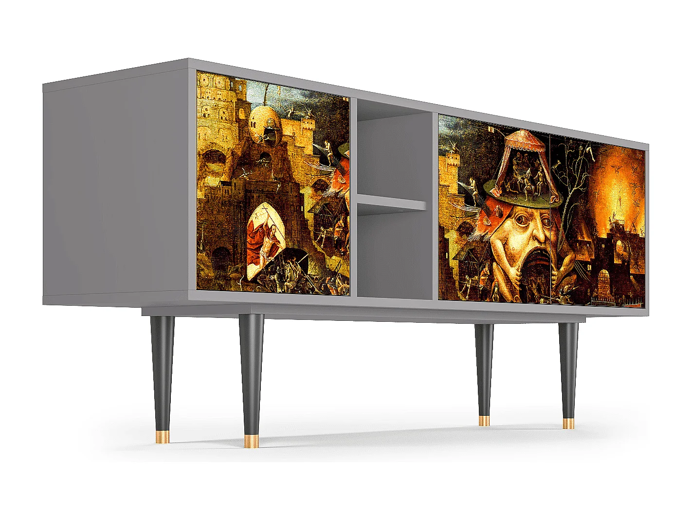 TV-meubel - 150х69х41 cm - T5 - Christ in Limbo, Grijs